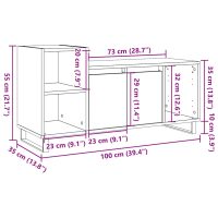 vidaXL Tv-bänk artisan ek 100x35x55 cm konstruerat trä - Bild 11