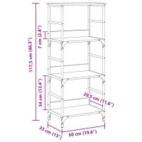 vidaXL Bokhylla artisan ek 50x33x117,5 cm konstruerat trä - Bild 9