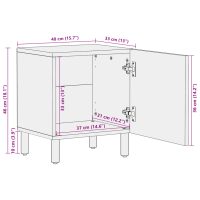 vidaXL Sängbord svart 40x33x46 cm massivt mangoträ - Bild 11