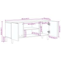 vidaXL Tv-bänk svart 105x33x46 cm konstruerat trä - Bild 11