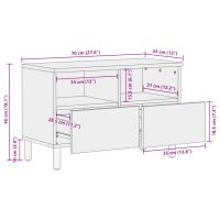 vidaXL Tv-bänk svart 70x33x46 cm konstruerat trä - Bild 11