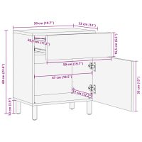 vidaXL Sängbord svart 50x33x60 cm konstruerat trä - Bild 12