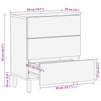 vidaXL Sängbord svart 50x33x62 cm konstruerat trä - Bild 11