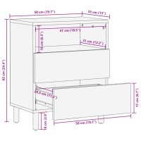 vidaXL Sängbord svart 50x33x62 cm konstruerat trä - Bild 11