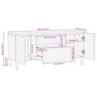 vidaXL Tv-bänk svart 105x33x46 cm konstruerat trä - Bild 11