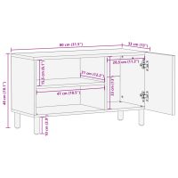 vidaXL Tv-bänk svart 80x33x46 cm konstruerat trä - Bild 12