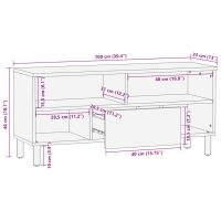 vidaXL Tv-bänk svart 100x33x46 cm konstruerat trä - Bild 11