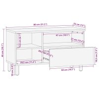 vidaXL Tv-bänk svart 80x33x46 cm konstruerat trä - Bild 12