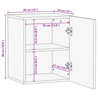 vidaXL Badrumsskåp svart 38x33x48 cm konstruerat trä - Bild 10