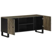 vidaXL Tv-bänk svart 105x33x46 cm massivt mangoträ - Bild 2