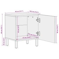 vidaXL Sängbord svart 40x33,5x46 cm massivt grovt mangoträ - Bild 12