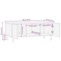 vidaXL Soffbord svart 100x54x40 cm massivt grovt mangoträ - Bild 11