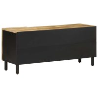 vidaXL Tv-bänk svart 105x33,5x46 cm massivt grovt mangoträ - Bild 5