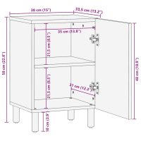 vidaXL Badrumsskåp 38x33,5x58 cm massivt mangoträ - Bild 12