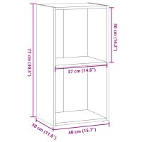 vidaXL Bokhylla brun ek 40x30x77 cm konstruerat trä - Bild 9