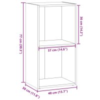 vidaXL Bokhylla åldrat trä 40x30x77 cm konstruerat trä - Bild 9