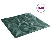 vidaXL Väggpaneler 48 st grön 50x50 cm XPS 12 m² ametist - Bild 4