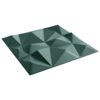 vidaXL Väggpaneler 12 st grön 50x50 cm XPS 3 m² diamant - Bild 5