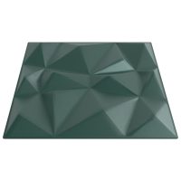 vidaXL Väggpaneler 12 st grön 50x50 cm XPS 3 m² diamant - Bild 6