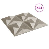 vidaXL Väggpaneler 24 st beton 50x50 cm XPS 6 m² origami - Bild 4