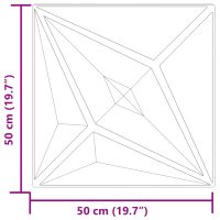 vidaXL Väggpaneler 12 st grå 50x50 cm XPS 3 m² stjärna - Bild 7