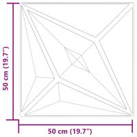 vidaXL Väggpaneler 24 st grön 50x50 cm XPS 6 m² stjärna - Bild 7