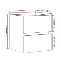 vidaXL Tvättställsskåp sonoma-ek 41x38,5x45 cm konstruerat trä - Bild 11