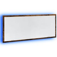 vidaXL Badrumsspegel LEDs rökfärgad ek 100x8,5x37 cm konstruerat trä - Bild 3