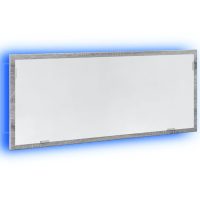 vidaXL Badrumsspegel med LED grå sonoma 100x8,5x37 cm konstruerat trä - Bild 3