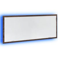 vidaXL Badrumsspegel med LED brun ek 100x8,5x37 cm konstruerat trä - Bild 3