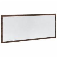 vidaXL Badrumsspegel med LED brun ek 100x8,5x37 cm konstruerat trä - Bild 5