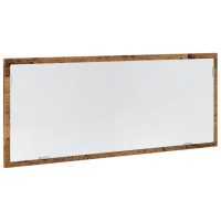 vidaXL Badrumsspegel med LED åldrat trä 100x8,5x37 cm konstruerat trä - Bild 4