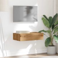 vidaXL Tv-bänk med LED-belysning artisan ek 60x35x15,5 cm - Bild 5