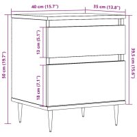 vidaXL Sängbord åldrat trä 40x35x50 cm konstruerat trä - Bild 10