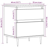 vidaXL Sängbord artisan ek 40x35x50 cm konstruerat trä - Bild 10