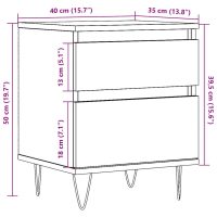 vidaXL Sängbord artisan ek 40x35x50 cm konstruerat trä - Bild 10