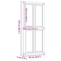 vidaXL Ladugårdsdörr CORONA 90x210 cm massiv furu - Bild 9