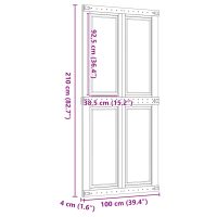 vidaXL Ladugårdsdörr CORONA 100x210 cm massiv furu - Bild 9