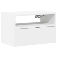 vidaXL Väggmonterat sängbord vit 45x26x28,5 cm - Bild 2