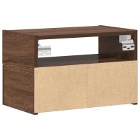 vidaXL Väggmonterat sängbord brun ek 45x26x28,5 cm - Bild 7