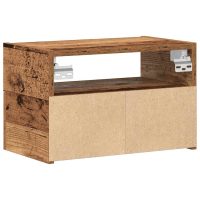 vidaXL Väggmonterade sängbord 2 st åldrat trä 45x26x28,5 cm - Bild 7