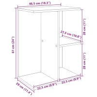 vidaXL Sängbord 2 st vit 46,5x29x61 cm konstruerat trä - Bild 11