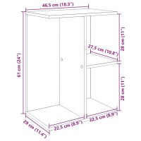 vidaXL Sängbord betonggrå 46,5x29x61 cm konstruerat trä - Bild 10