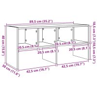 vidaXL Skohylla stapelbar vit 89,5x30x40 cm - Bild 9