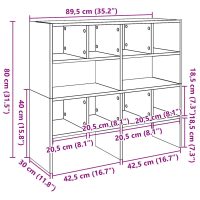 vidaXL Skohyllor 2 st stapelbara vit 89,5x30x40 cm - Bild 9