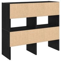 vidaXL Skohyllor 2 st stapelbara svart ek 89,5x30x40 cm - Bild 6