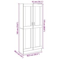 vidaXL Högskåp artisan ek 82,5x30,5x185 cm konstruerat trä - Bild 9