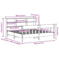 vidaXL Sängram utan madrass 180x200 cm massiv furu - Bild 12