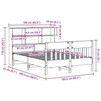 vidaXL Sängram utan madrass 160x200 cm massiv furu - Bild 12