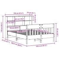 vidaXL Sängram utan madrass 150x200 cm massiv furu - Bild 12